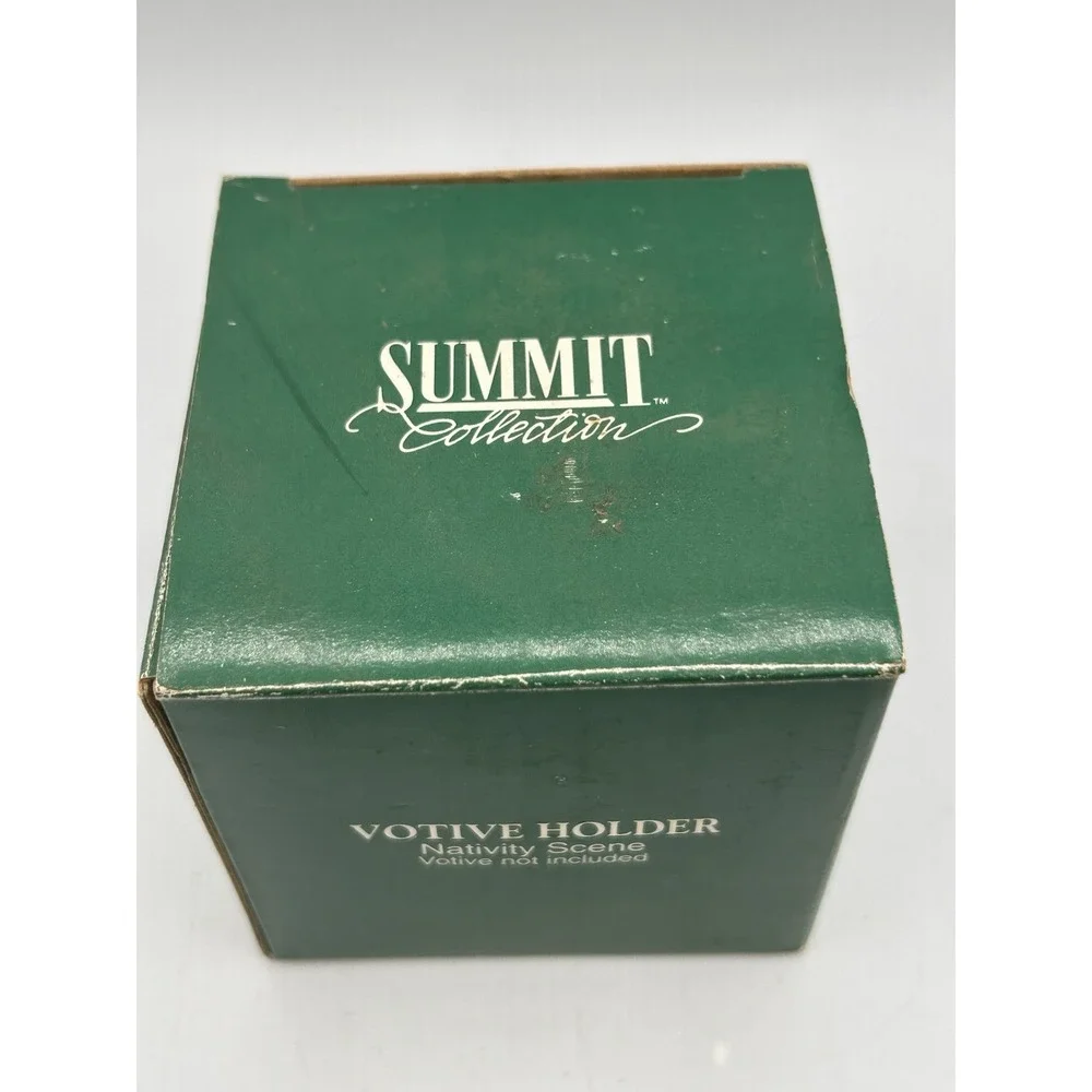 Vintage Summit Collection Nativity Scene Votive Candle Holder‎ 3.25
